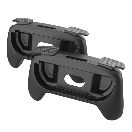 JUCHRZEY 2 PCs Handgriffe for Switch 2 for Joy Con Controller Links+rechte Klammer (schwarz) von JUCHRZEY