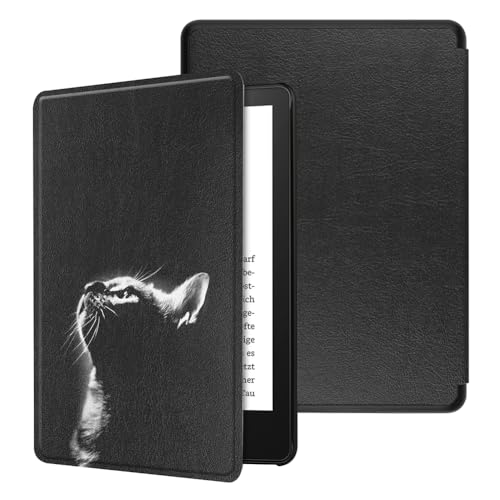 JUCHRZEY E-Reader-Hülle ülle mit Stifthalter & Tasche, Auto Schlaf/Wach for Kindle Paperwhite 12. Generation 2024 (7 Zoll) und Kindle Colorsoft Signature Edition von JUCHRZEY
