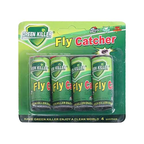 JUCHRZEY Fliegenfänger-Streifen, klebend, klebrige Fruchtfliegenfalle, doppelseitiger Fliegenfallen-Papierstreifen, Drosophila-Schädlingsinsektenfliegen-Fängerstreifen for drinnen und drauß von JUCHRZEY