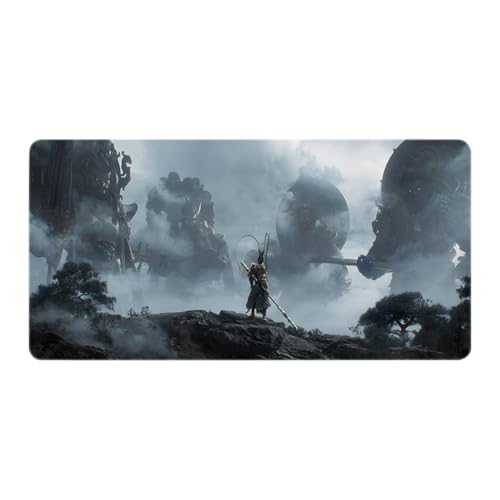 JUCHRZEY Game Black Myth Wukong Schreibtischunterlage for Tastatur und Maus, großes Computer-Laptop-Gamer-Pad, rutschfestes Tastatur-Mauspad for Home-Office-Gaming-Arbeit von JUCHRZEY