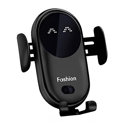Auto Wireless Charger Handyhalterung, Smart Automatisch Handyhalter KFZ Ladegerät mit Automatic Sensor Ladefunktion Car Handy Halter (Black) von JUDANNA