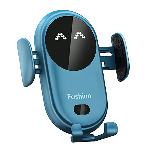 Auto Wireless Charger Handyhalterung, Smart Automatisch Handyhalter KFZ Ladegerät mit Automatic Sensor Ladefunktion Car Handy Halter (Blue) von JUDANNA