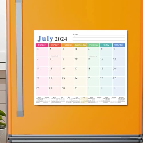 2024-2025 Kalender, Wandkalender Juli 2024 Bis Dezember 2025, 11,8 X 10 Zoll, 18 Monatskalender, Magnetischer Kalender Für Zuhause Oder Büro Planung (Buntes) von JUDEWY