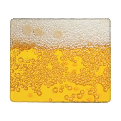 Mauspad aus Bierschaum mit genähtem Rand, rutschfeste Gummiunterseite, hochwertig strukturiertes und wasserdichtes Mauspad für Computer, Laptop, Büro und Zuhause, 30 x 25 cm, 3 mm Mauspad aus Bierschaum mit genähtem Rand, rutschfeste Gummiunterseite, hochwertig strukturiertes und wasserdichtes Mauspad für Computer, Laptop, Büro und Zuhause, 30 x 25 cm, 3 mm von JUEXDEME