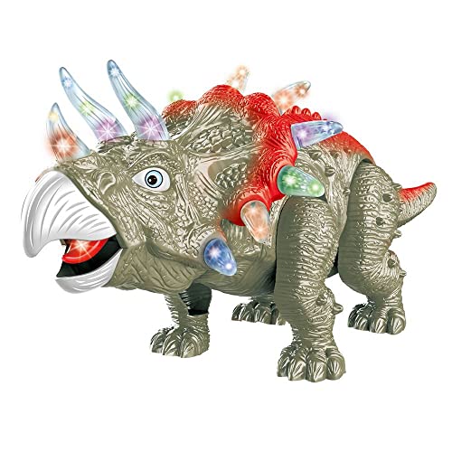 JUINSA - Dinosaurier Triceratops Anda, Licht und Ton 37 cm, Mehrfarbig (701226) von JUINSA