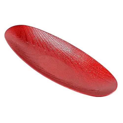 Oval-Tablett aus rotem Kunststoff, ideal für Tisch- oder Lebensmittelcenter, 16 x 40,70 x 5 cm. Oval-Tablett aus rotem Kunststoff, ideal für Tisch- oder Lebensmittelcenter, 16 x 40,70 x 5 cm. von JUINSA