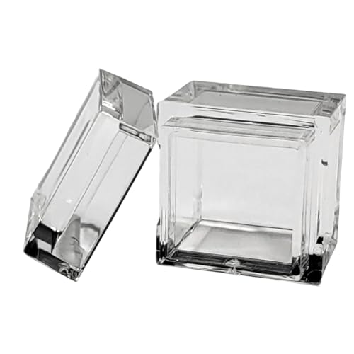 JUJNE 10 StüCk Acryl-Box-Tabletts für 0,39 10 mm Elements-WüRfel, Transparente HüLle, Periodensystem-Halterung für Elements-Sammlungen von JUJNE