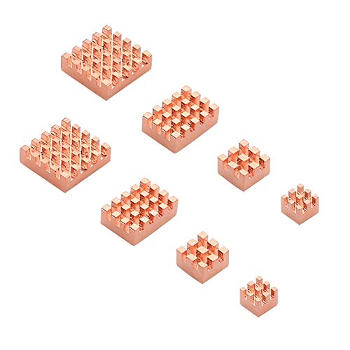 JUJNE 2 Set KüHl KöRper Metall Kupfer KüHl KöRper Passives KüHl Kissen WäRme Ableitungs KüHler für Raspberry Pi 4 Modell B. von JUJNE