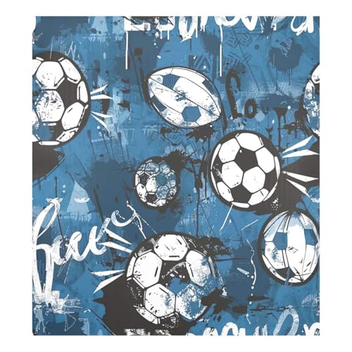 JUMBEAR Bunter Fußball-Geschirrspüler-Magnetabdeckung, wasserdicht, magnetischer Aufkleber, Kühlschrankmagnet, Dekoration, Heimschrank, Aufkleber, Haushaltsgeräte, Aufkleber für Zuhause, Küche, 58,4 x von JUMBEAR