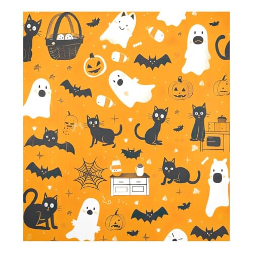 JUMBEAR Ghosts and Witch Cats Dishwasher Magnet Cover Waterproof Magnectic Sticker Refrigerator Magnet Decor Home Cabinet Decals Appliances Stickers for Home Kitchen 58.4 cmx66.0 cm von JUMBEAR