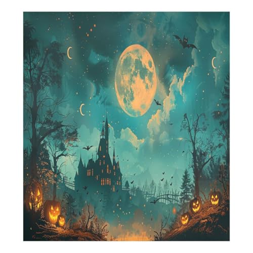 JUMBEAR Halloween-Nacht Geschirrspüler-Magnetabdeckung, wasserdicht, magnetischer Aufkleber, Kühlschrankmagnet, Dekoration, Heimschrank, Aufkleber, Haushaltsgeräte, Aufkleber für Zuhause, Küche, 58,4 von JUMBEAR