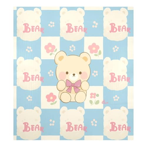 JUMBEAR Kühlschrank-Magnet-Abdeckung, niedlicher Bär, wasserdicht, magnetisch, Dekoration, Zuhause, Schrank, Aufkleber, Haushaltsgeräte, Aufkleber für Zuhause, Küche, 58,4 x 66 cm von JUMBEAR