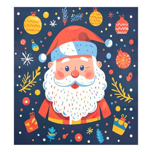JUMBEAR Kühlschrank-Magnet-Aufkleber, Weihnachtsmann, wasserdicht, magnetisch, Dekoration, Zuhause, Schrank, Geräte, Aufkleber für Zuhause, Küche, 58,4 x 66 cm von JUMBEAR