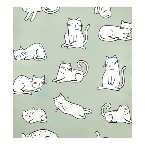 JUMBEAR Lovely Cats Geschirrspüler-Magnetabdeckung, wasserdicht, magnetischer Aufkleber, Kühlschrankmagnet, Dekoration, Heimschrank, Aufkleber, Haushaltsgeräte, Aufkleber für Zuhause, Küche, 58,4 x 66 von JUMBEAR