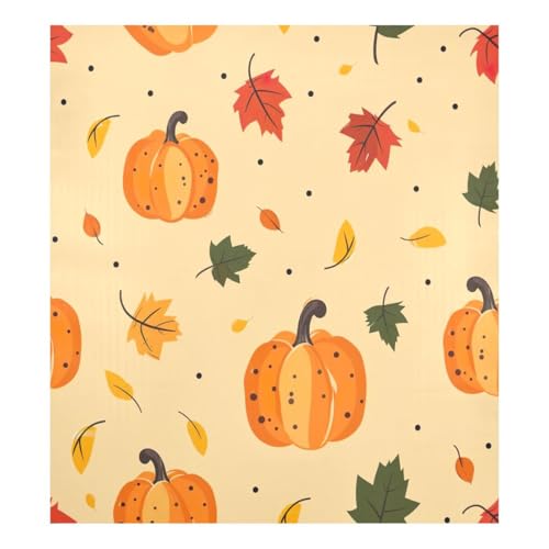 JUMBEAR Thanksgiving-Kürbis und Blätter-Magnetabdeckung, wasserdicht, magnetischer Aufkleber, Kühlschrankmagnet, Dekoration, Heimschrank, Aufkleber, Haushaltsgeräte, Aufkleber für Zuhause, Küche, 58,4 von JUMBEAR