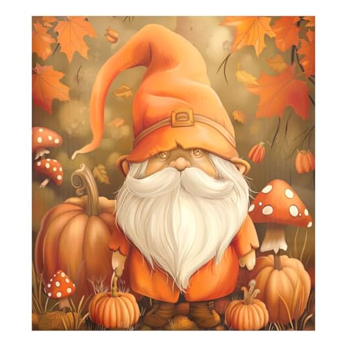 JUMBEAR Thanksgiving Zwerg Alter Mann Geschirrspüler Magnet Abdeckung Wasserdicht Magnektischer Aufkleber Kühlschrank Magnet Dekor Home Schrank Aufkleber Geräte Aufkleber für Zuhause Küche 58,4 x 66 von JUMBEAR