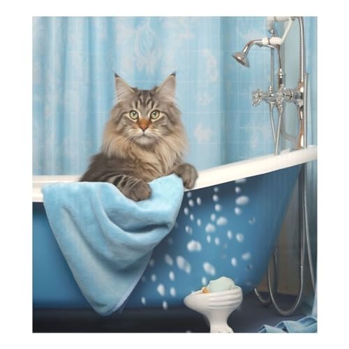 Niedlicher Badewannen-Katzen-Geschirrspüler-Magnet-Abdeckung, wasserdicht, magnetischer Aufkleber, Kühlschrank-Magnet-Dekor, Heimschrank, Aufkleber, Geräte, Aufkleber für Heimdekoration, von JUMBEAR
