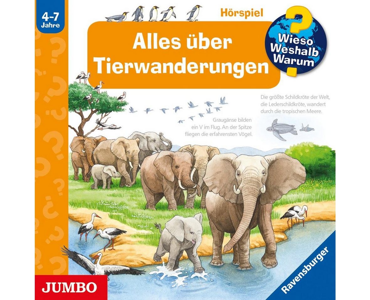 JUMBO Verlag Hörspiel-CD Wieso? Weshalb? Warum? Alles über Tierwanderungen, 1 Audio-CD von JUMBO Verlag