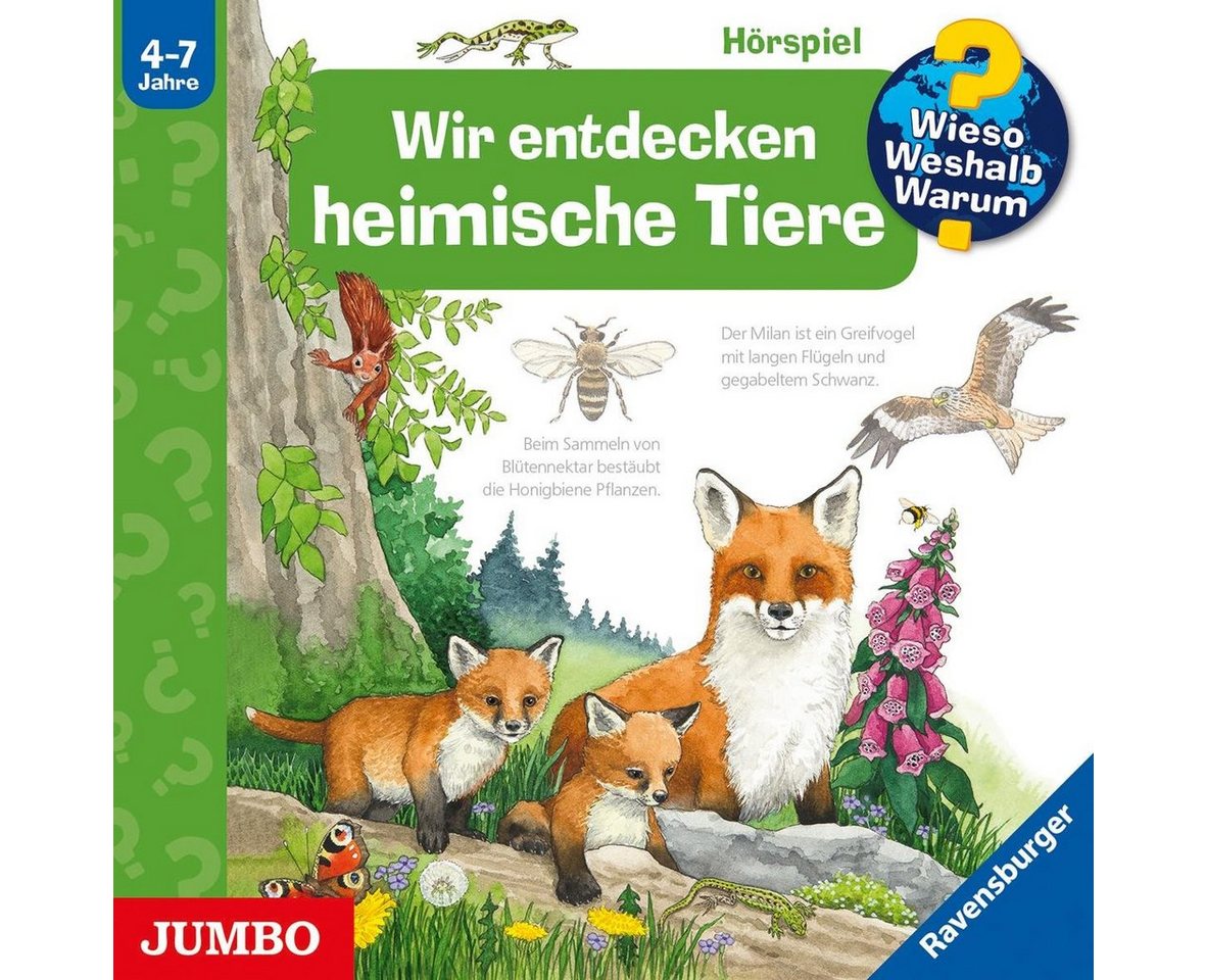 JUMBO Verlag Hörspiel-CD Wieso? Weshalb? Warum? Wir entdecken heimische Tiere, 1 Audio-CD von JUMBO Verlag