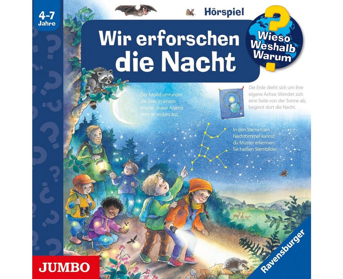 JUMBO Verlag Hörspiel-CD Wieso? Weshalb? Warum? Wir erforschen die Nacht, Audio-CD von JUMBO Verlag