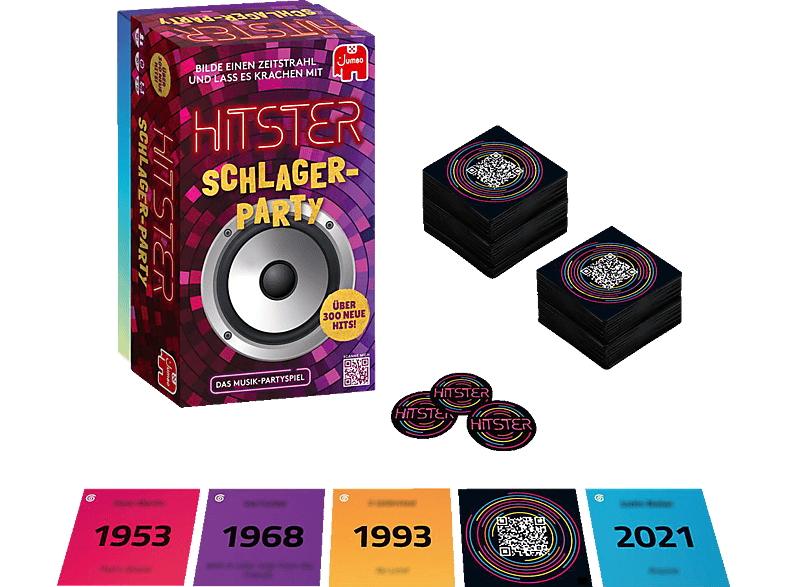 JUMBO 19955 Hitster - Schlager Party Brettspiel Mehrfarbig von JUMBO