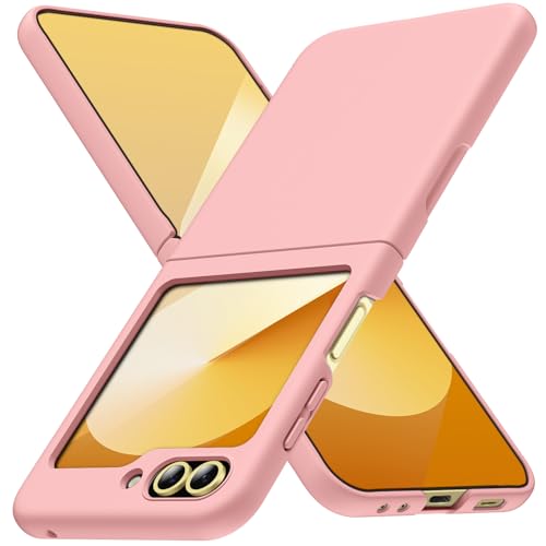 JUMIUSTNB Kompatibel mit Samsung Galaxy Z Flip 6 Hülle, transparente harte PC-Hülle, niedlich, modisch, einfach, vergilbt nicht, leicht, matt, schützend, schlank, Bumper für Galaxy Z Flip 6, Rosa (6 JUMIUSTNB Kompatibel mit Samsung Galaxy Z Flip 6 Hülle, transparente harte PC-Hülle, niedlich, modisch, einfach, vergilbt nicht, leicht, matt, schützend, schlank, Bumper für Galaxy Z Flip 6, Rosa (6 von JUMIUSTNB