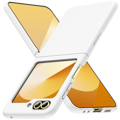 JUMIUSTNB Kompatibel mit Samsung Galaxy Z Flip 6 Hülle, transparente harte PC-Hülle, niedlich, modisch, einfach, vergilbt nicht, leicht, matt, schützende, schlanke Stoßfänger-Handyhülle für Galaxy Z JUMIUSTNB Kompatibel mit Samsung Galaxy Z Flip 6 Hülle, transparente harte PC-Hülle, niedlich, modisch, einfach, vergilbt nicht, leicht, matt, schützende, schlanke Stoßfänger-Handyhülle für Galaxy Z von JUMIUSTNB