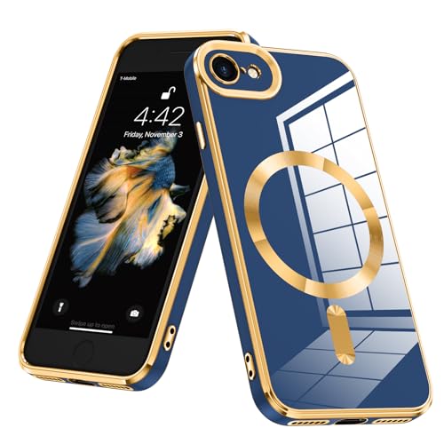 JUMIUSTNB Magnetische Schutzhülle für iPhone SE 3. / 2. Generation, iPhone 8/7, luxuriös, niedlich, weiches TPU, magnetisch, kratzfest, vergilbungsfrei, schlank, glänzend, stoßfest, Dunkelblau (7–23) JUMIUSTNB Magnetische Schutzhülle für iPhone SE 3. / 2. Generation, iPhone 8/7, luxuriös, niedlich, weiches TPU, magnetisch, kratzfest, vergilbungsfrei, schlank, glänzend, stoßfest, Dunkelblau (7–23) von JUMIUSTNB