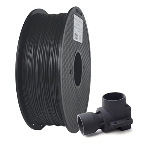 TOPZEAL Kohlefaser Gefüllt Nylon Filament 1.75mm, PA-CF Schwarz Filament, Maßgenauigkeit +/- 0.05mm, 0.8KG (1.76LBS) Spule für 3D Drucker von JUMPABOX