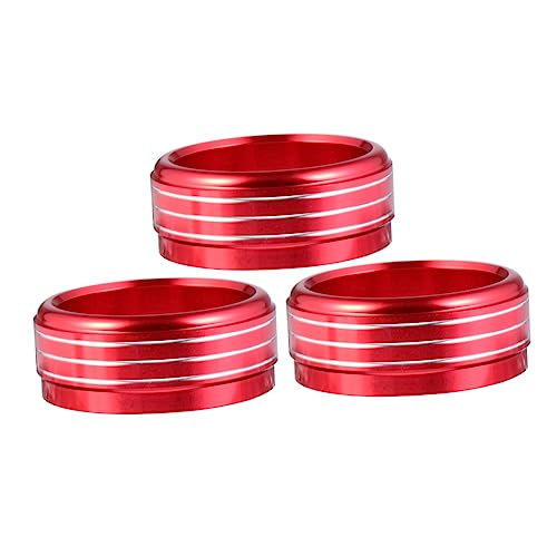 JUMPLAWN 3 Stück Zierring des Klimaanlagenknopfes AC-Knopfring Ringabdeckungen für Klimaanlagen Ringauto Zustand Klimaanlage Knopfring Knopfringe für Klimaanlage Aluminiumlegierung rot JUMPLAWN 3 Stück Zierring des Klimaanlagenknopfes AC-Knopfring Ringabdeckungen für Klimaanlagen Ringauto Zustand Klimaanlage Knopfring Knopfringe für Klimaanlage Aluminiumlegierung rot von JUMPLAWN