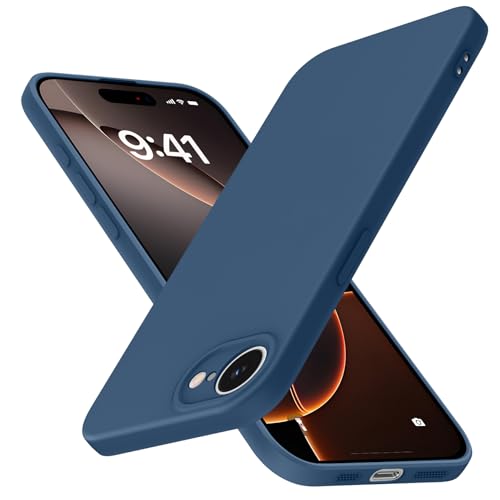 JUNAUTTB JUS01-221 Schutzhülle für iPhone 16e, Flüssigsilikon, Rundumschutz, weich, stoßfest, kratzfest, schlanke Passform, langlebig, 15,5 cm (6,1 Zoll), Blau von JUNAUTTB