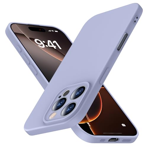 JUNAUTTB JUS01-224 Schutzhülle für iPhone 16 Pro Max, Flüssigsilikon, Rundumschutz, weich, stoßfest, kratzfest, schlanke Passform, langlebig, 17,5 cm (6,9 Zoll), Violett von JUNAUTTB