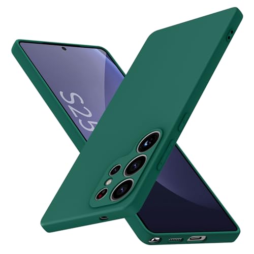 JUNAUTTB JUS01-246 Schutzhülle für Samsung Galaxy S25 Ultra, Flüssigsilikon, Rundumschutz, weich, stoßfest, kratzfest, schlanke Passform, langlebig, Armeegrün von JUNAUTTB