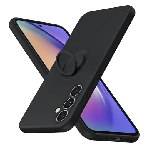 JUNAUTTB JUS04-72 Schutzhülle für Samsung Galaxy A54 5G, schlanke, weiche Flüssigsilikon-Handyhülle, eingebauter um 360° drehbarer Ringhalter, stoßfeste Schutzhülle, Schwarz JUNAUTTB JUS04-72 Schutzhülle für Samsung Galaxy A54 5G, schlanke, weiche Flüssigsilikon-Handyhülle, eingebauter um 360° drehbarer Ringhalter, stoßfeste Schutzhülle, Schwarz von JUNAUTTB