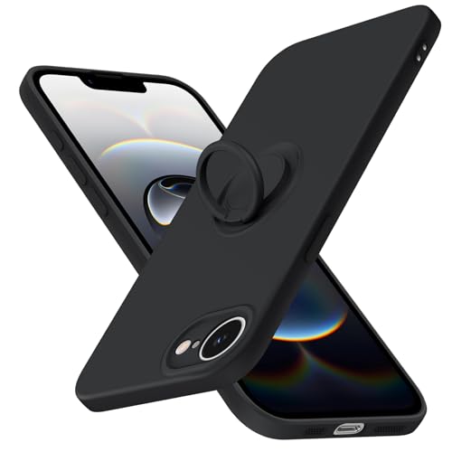 JUNAUTTB JUS04-92 Schutzhülle für iPhone 16e 2025 mit Ring, schlanke, weiche Flüssigsilikon-Handyhülle, eingebauter um 360° drehbarer Ringhalter, stoßfester Schutz, iPhone 16e, 15,5 cm, Schwarz JUNAUTTB JUS04-92 Schutzhülle für iPhone 16e 2025 mit Ring, schlanke, weiche Flüssigsilikon-Handyhülle, eingebauter um 360° drehbarer Ringhalter, stoßfester Schutz, iPhone 16e, 15,5 cm, Schwarz von JUNAUTTB