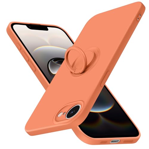 JUNAUTTB JUS04-95 Schutzhülle für iPhone 16e 2025 mit Ring, schlanke, weiche Flüssigsilikon-Handyhülle, eingebauter um 360° drehbarer Ringhalter, stoßfester Schutz, iPhone 16e, 15,5 cm, Orange JUNAUTTB JUS04-95 Schutzhülle für iPhone 16e 2025 mit Ring, schlanke, weiche Flüssigsilikon-Handyhülle, eingebauter um 360° drehbarer Ringhalter, stoßfester Schutz, iPhone 16e, 15,5 cm, Orange von JUNAUTTB
