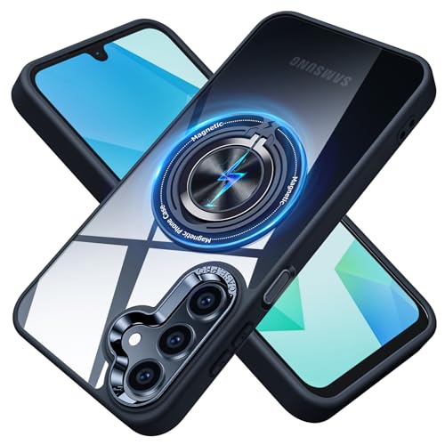 JUNAUTTB JUS12-79 Schutzhülle für Samsung Galaxy A16 5G, kompatibel mit magnetisch, mit Ringhalter, transparente, kratzfeste Schutzhülle, Halterung, Handyhülle, 17 cm, Schwarz JUNAUTTB JUS12-79 Schutzhülle für Samsung Galaxy A16 5G, kompatibel mit magnetisch, mit Ringhalter, transparente, kratzfeste Schutzhülle, Halterung, Handyhülle, 17 cm, Schwarz von JUNAUTTB