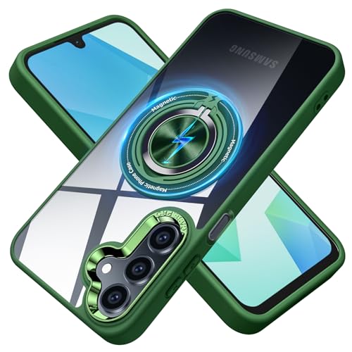 JUNAUTTB JUS12-81 Schutzhülle für Samsung Galaxy A16 5G, kompatibel mit Magnetverschluss, mit Ringhalter, transparente, kratzfeste Schutzhülle, Halterung, Handyhülle, 17 cm, Grün JUNAUTTB JUS12-81 Schutzhülle für Samsung Galaxy A16 5G, kompatibel mit Magnetverschluss, mit Ringhalter, transparente, kratzfeste Schutzhülle, Halterung, Handyhülle, 17 cm, Grün von JUNAUTTB