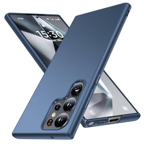 JUNAUTTB JUS13-19 Ultradünne, matte PC-Hartschalen-Schutzhülle für Samsung Galaxy S23, mit Kameralinsenschutz, einfache, langlebige, schlanke Passform, 17,3 cm (6,8 Zoll), Blau von JUNAUTTB