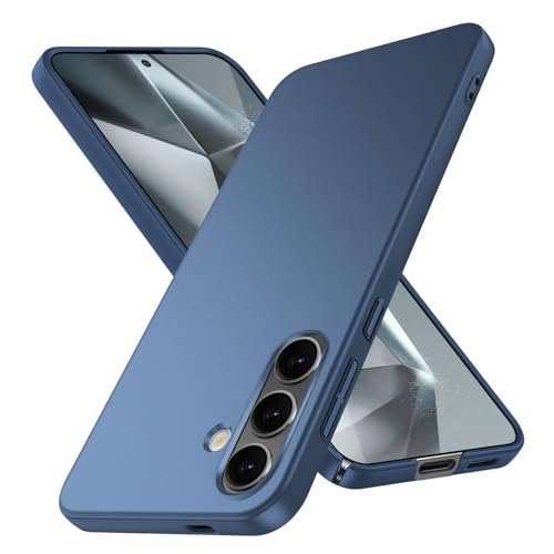 JUNAUTTB JUS13-22 Schutzhülle für Samsung Galaxy S24 FE, ultradünn, matt, Polycarbonat, Hartschale, mit Kameralinsenschutz, einfache, langlebige, schlanke Passform, 17 cm (6,7 Zoll), Blau von JUNAUTTB