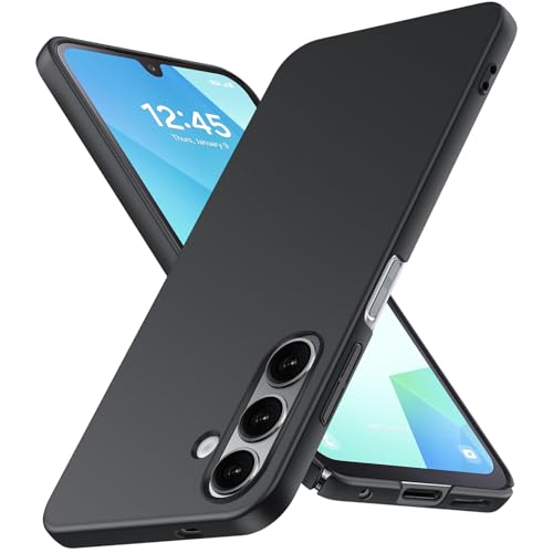 JUNAUTTB JUS13-26 Schutzhülle für Samsung Galaxy A16 5G, ultradünn, matt, Polycarbonat, Hartschale, mit Kameralinsenschutz, einfache, langlebige, schlanke Passform, 17 cm (6,7 Zoll), Schwarz von JUNAUTTB