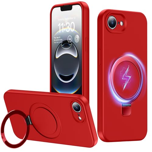 JUNAUTTB JUS24-02 Schutzhülle für iPhone 16e, dünn, weich, Flüssigsilikon, kompatibel mit Magnetverschluss, mit Ringhalter, für iPhone 16e, stoßfest, schlanke Passform, langlebig, 15,5 cm (6,1 Zoll JUNAUTTB JUS24-02 Schutzhülle für iPhone 16e, dünn, weich, Flüssigsilikon, kompatibel mit Magnetverschluss, mit Ringhalter, für iPhone 16e, stoßfest, schlanke Passform, langlebig, 15,5 cm (6,1 Zoll von JUNAUTTB