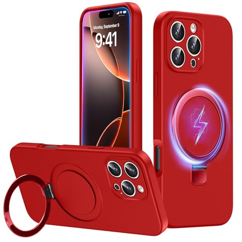 JUNAUTTB JUS24-06 Schutzhülle für iPhone 16 Pro Max, schlanke, weiche Flüssigsilikon-Handyhülle, kompatibel mit Magnetverschluss, mit Ringhalter, Uni, stoßfest, schlanke Passform, langlebig, 17,5 JUNAUTTB JUS24-06 Schutzhülle für iPhone 16 Pro Max, schlanke, weiche Flüssigsilikon-Handyhülle, kompatibel mit Magnetverschluss, mit Ringhalter, Uni, stoßfest, schlanke Passform, langlebig, 17,5 von JUNAUTTB