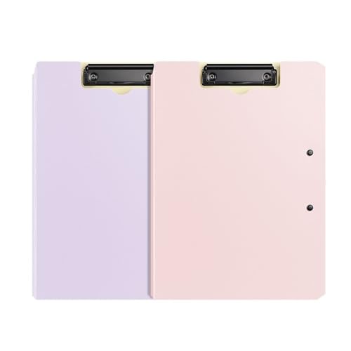 ordner 2 Stück faltbare Abdeckung Klemmbrett Ordner stabil Doppel-Clip Ordner Vertrag Datei Organizer Binder Bürobedarf büro ordner(Multi-colored) von JUNCHENG1008