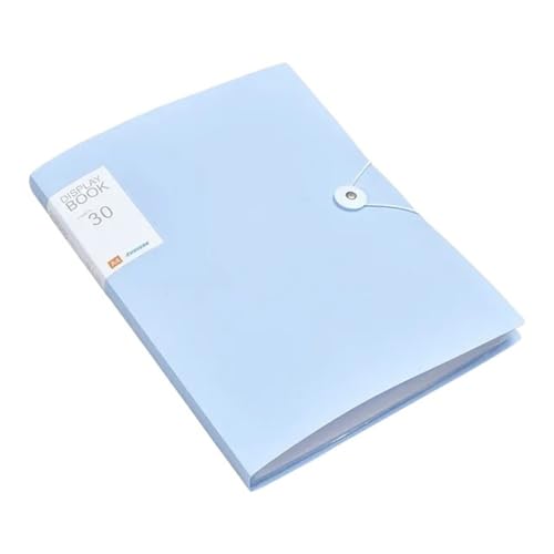 ordner 30/60 Seiten, transparentes Einlagepapier, A4-Aktenordner, Sichtbuch, Dokumenten-Organizer, Tasche, Büro, Schulbedarf, Schreibwaren büro ordner(Blue 60 Pages) von JUNCHENG1008