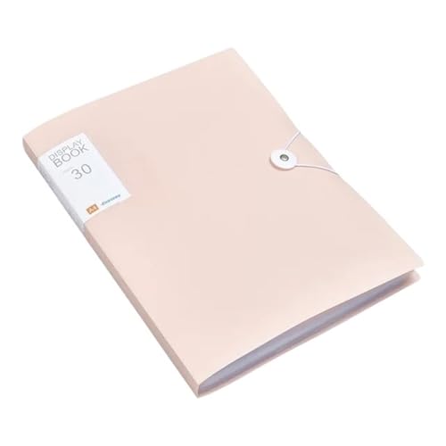 ordner 30/60 Seiten, transparentes Einlagepapier, A4-Aktenordner, Sichtbuch, Dokumenten-Organizer, Tasche, Büro, Schulbedarf, Schreibwaren büro ordner(Light Pink 60 Pages) von JUNCHENG1008
