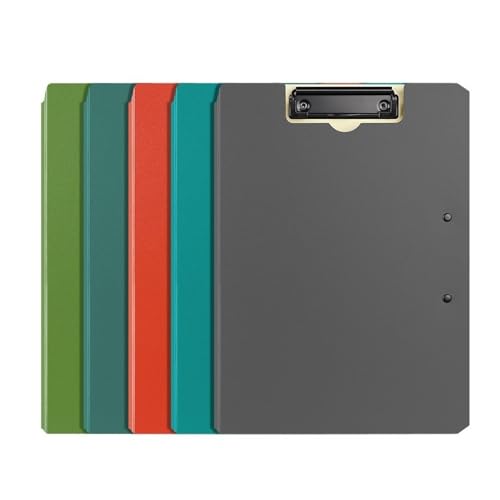 ordner 5 Stück mehrfarbige faltbare Abdeckung Klemmbrett Ordner stabil Doppel-Clip Ordner Vertrag Datei Organizer Binder büro ordner von JUNCHENG1008