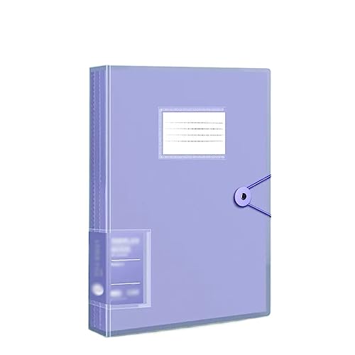 ordner A4-Datenbuchordner, transparenter Einsatz, mehrschichtiger Dateiordner, Loseblatt-Sortier- und Organisationsordner, 80-seitiger Dateispeicherordner büro ordner(Purple) von JUNCHENG1008