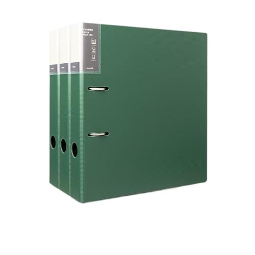 ordner A4 Perforierte Aktenmappe 2-Loch Datenblatt Abnehmbare Archiv-Aufbewahrungsmappe 3 Stück büro ordner(Green) von JUNCHENG1008