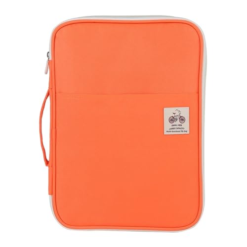 ordner A4-Zubehör, Federmäppchen, Aufbewahrungstaschen, Dokumententasche, Aktenordner, Portfolio-Organizer, Computer, Notebook, Reißverschlussetui, Schule, Büro büro ordner(Orange) von JUNCHENG1008